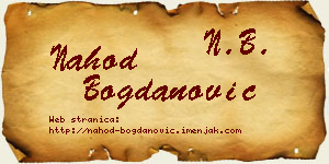 Nahod Bogdanović vizit kartica